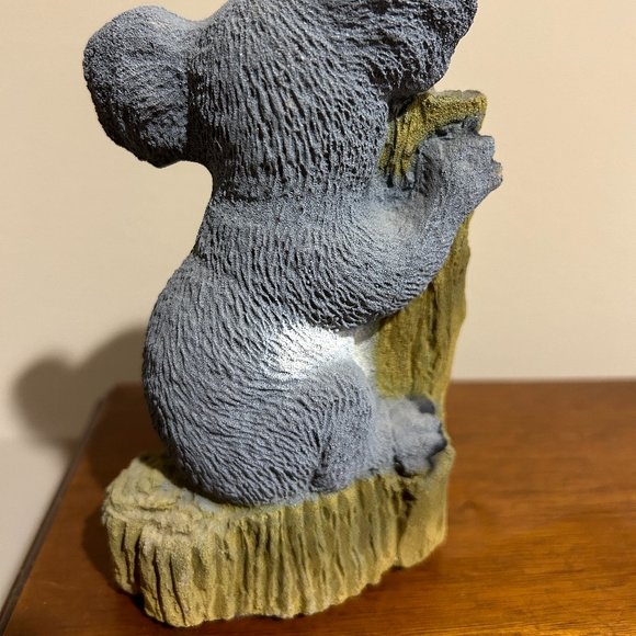 Vintage Sand Art Koala Bear Hugging Tree Australia Statue Figurine 6 1/2" x 4" - Picture 6 of 10